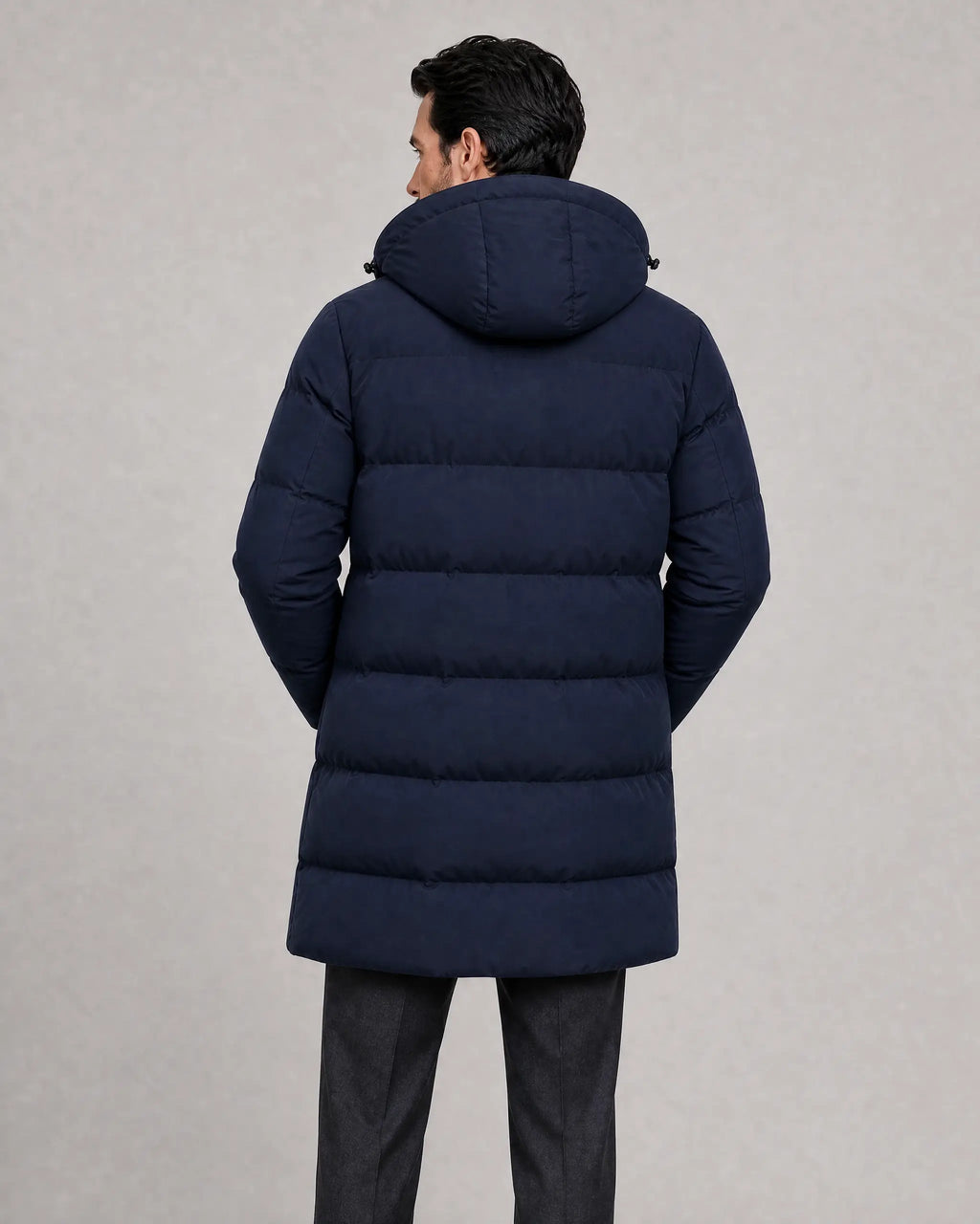 Charles | Men’s Winter Parka Coat | Long Puffer Coat with Adjustable Hood and Zip Front-Men's Parka-Ellegamo