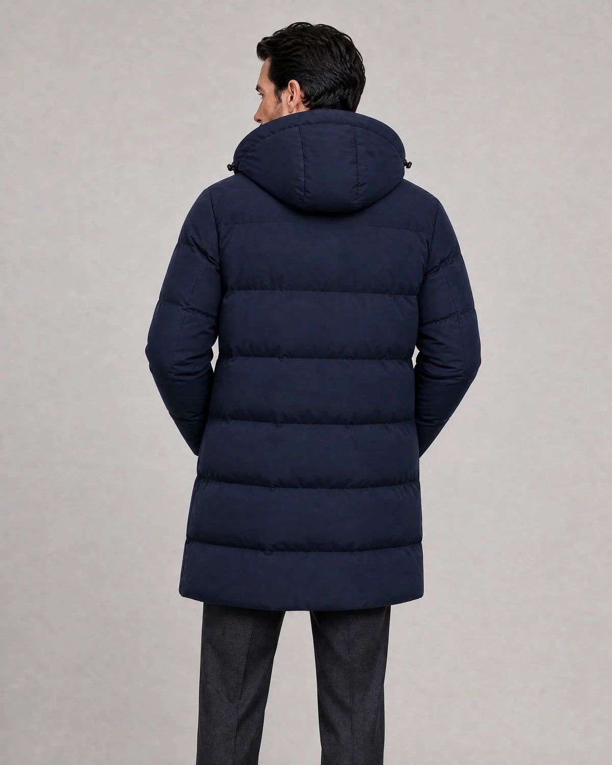 Charles | Men’s Winter Parka Coat | Long Puffer Coat with Adjustable Hood and Zip Front-Men's Parka-Ellegamo