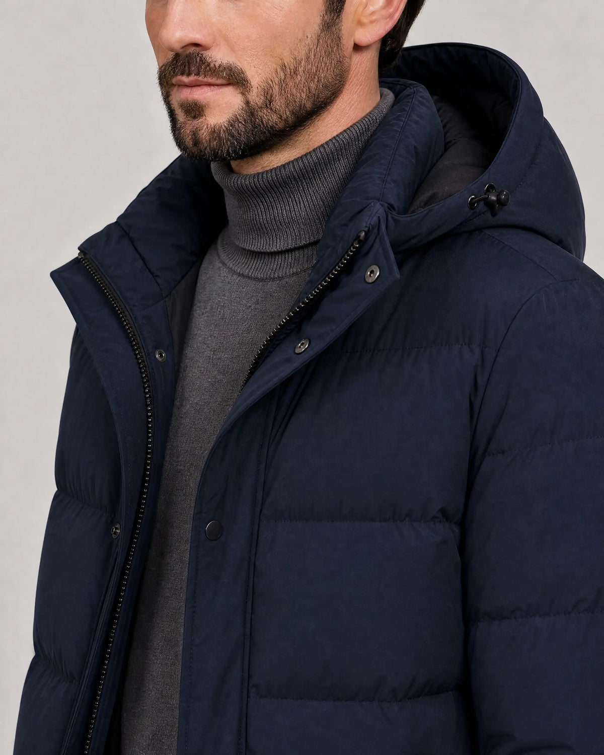 Charles | Men’s Winter Parka Coat | Long Puffer Coat with Adjustable Hood and Zip Front-Men's Parka-Ellegamo