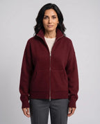 Clara | Women’s Zip-Up Knitted Cardigan | Knit Jacket with Funnel Neck and Front Pockets-Women's Sweater-Ellegamo