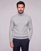 Edward | Men’s Knit Turtleneck Sweater | Roll Neck Jumper with Long Sleeves and Ribbed Cuffs-Men's Sweaters-Ellegamo