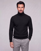 Edward | Men’s Knit Turtleneck Sweater | Roll Neck Jumper with Long Sleeves and Ribbed Cuffs-Men's Sweaters-Ellegamo