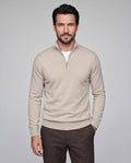 Henry | Men’s Quarter Zip Knit Sweater | Pullover Jumper with Stand Collar and Ribbed Cuffs-Men's Sweaters-Ellegamo