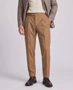 James | Men’s Tailored Fit Trousers | Smart Trousers with Front Pleats and Tapered Legs-Men's Bottoms-Ellegamo