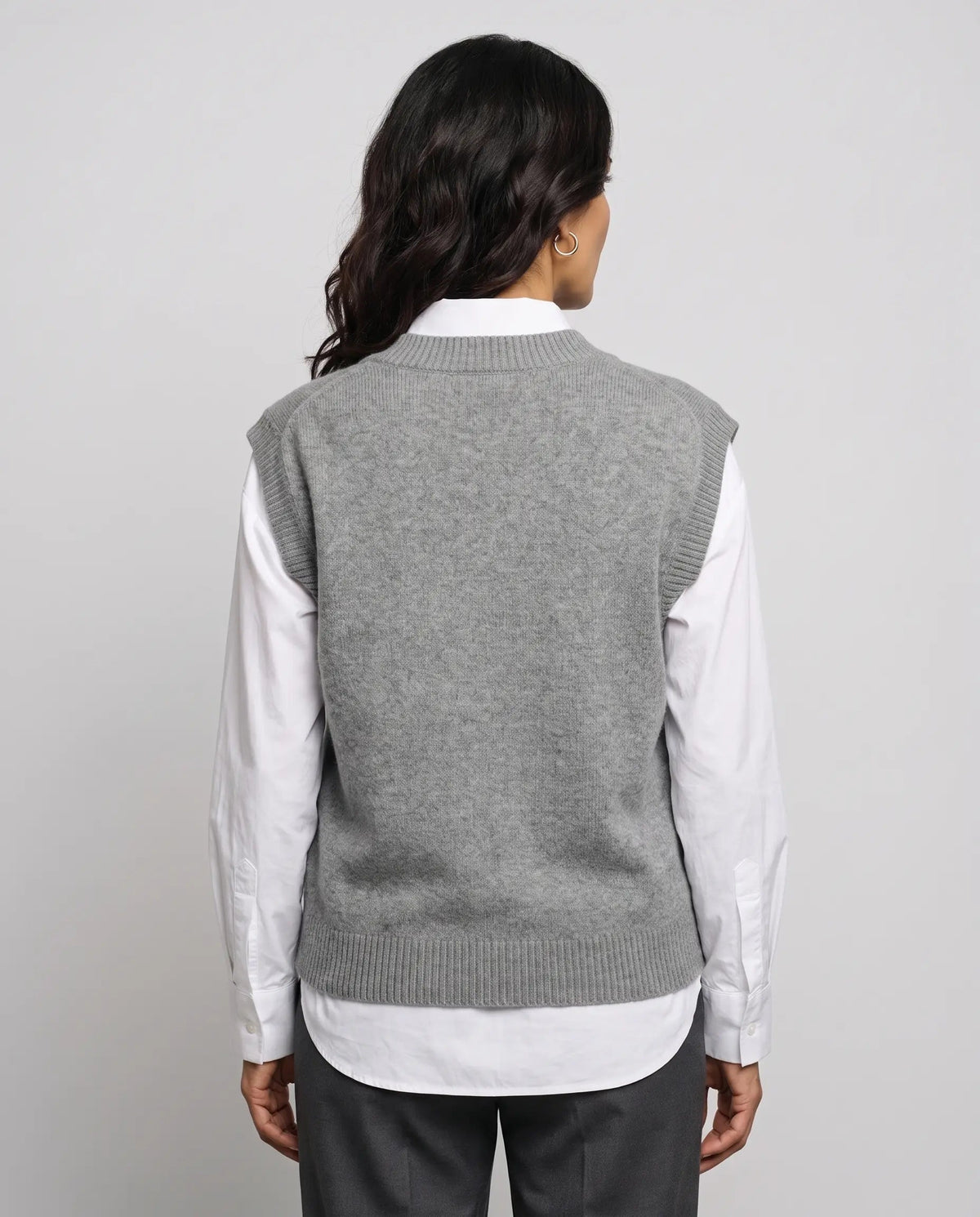 Phoebe | Women’s Sweater Vest | Knitted Tank Top with V-Neck and Ribbed Hem-Women's Sweater-Ellegamo