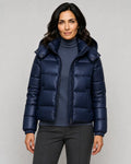 Sophie | Women’s Hooded Puffer Jacket | Quilted Coat with Zip Front and Gathered Cuffs-Puffer Jackets-Ellegamo