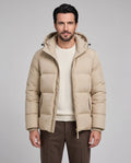 William | Men’s Hooded Puffer Jacket | Quilted Coat with Zip Front and Ribbed Cuffs-Men's Coats & Jackets-Ellegamo